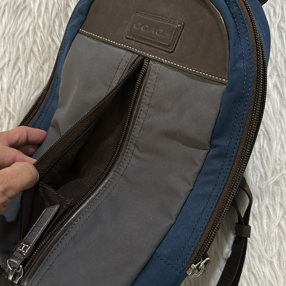 Coach Men’s Crossbody Sling Bag Nylon and Leather C1376-f70834 - Picture 10 of 10